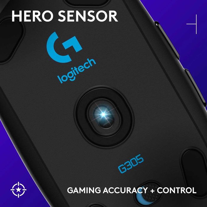 Logitech G305 LIGHTSPEED безжична геймърска мишка -HERO 12K, 6 бутона