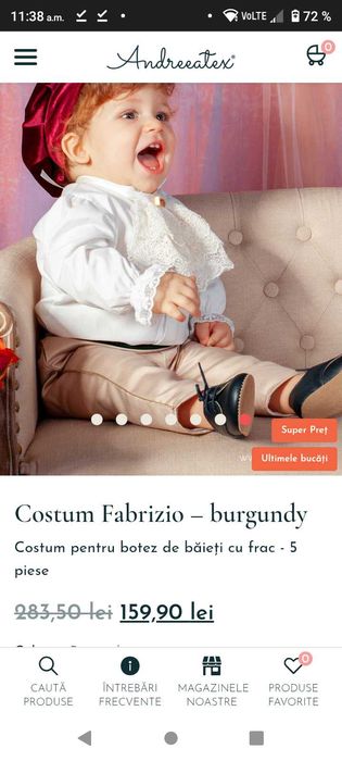 Vând hăinuțe botez