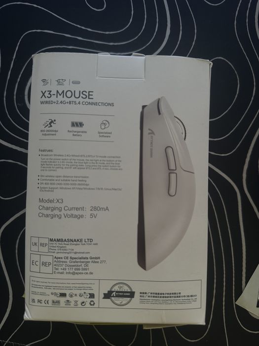 Mouse gaming attack shark x3