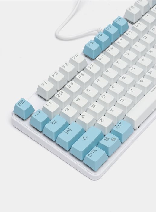 Mexanik klaviatura BAJEAL K100.Blue-White,87 tugma,RGB yoritgichli