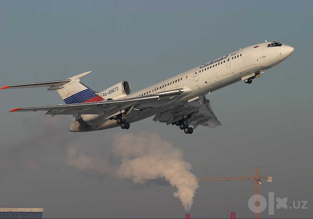 сборная модель самолета ТУ-154Б Россия клей в подарок!