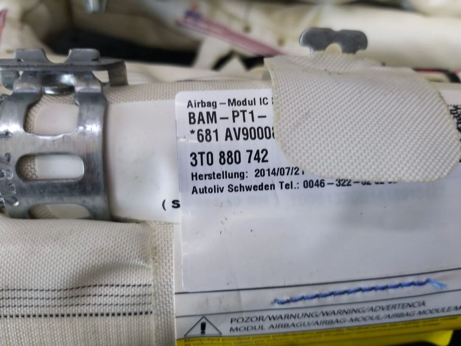 Airbag cortina dreapta skoda superb 2 3t facelift 3t0880742