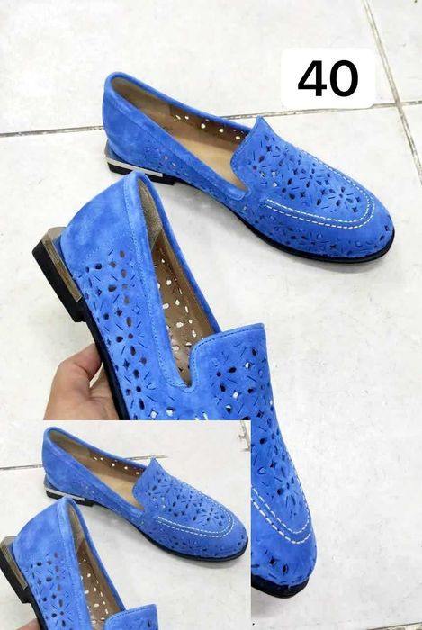 Шикарные замшевые кожаные туфли лоферы CALETE 40-41разм, люкс, Турция!