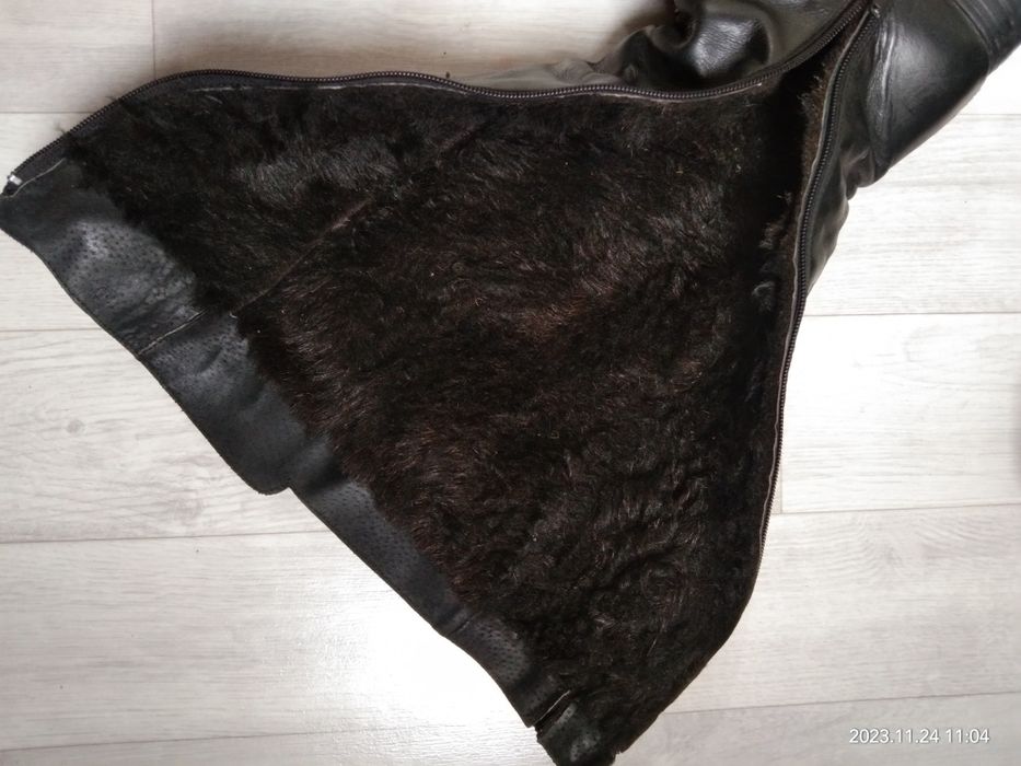 Кожаные сапоги зима 39рр