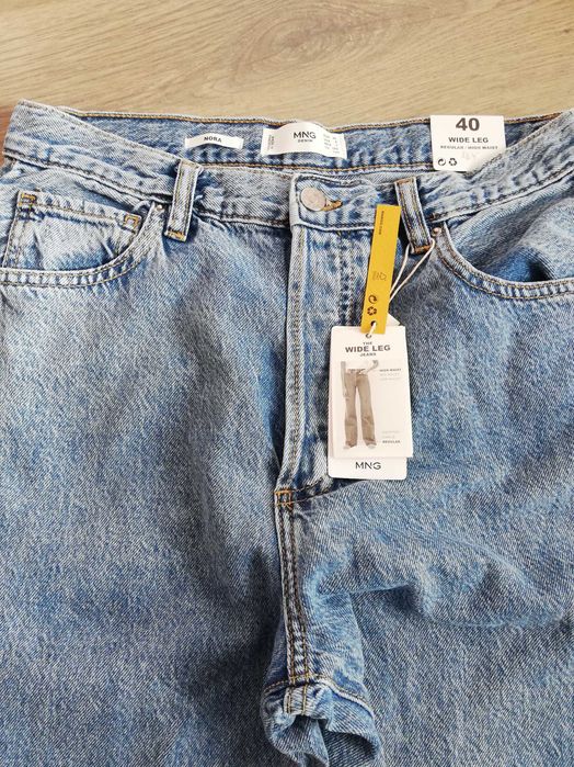 Дънки Mango висока талия