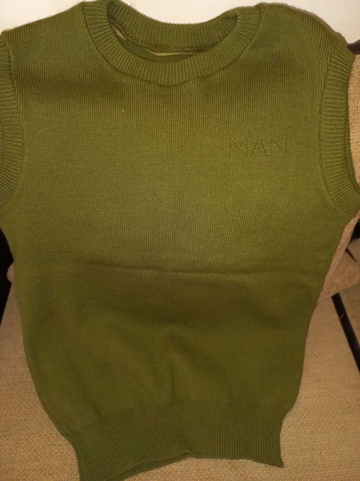 Vestă kaki MApN RSR din lână – mărime reală 44–46 (etichetă 48)