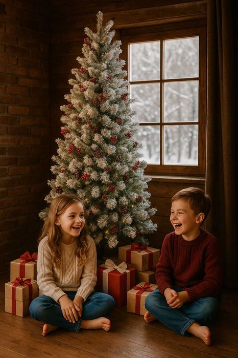 Brad Artificial Verde Nins Lumini Led Conuri Craciun 183cm Suport