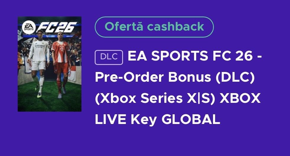 EA SPORTS FC 26-pre order bonus (dlc) (xbox series X/S)  global key