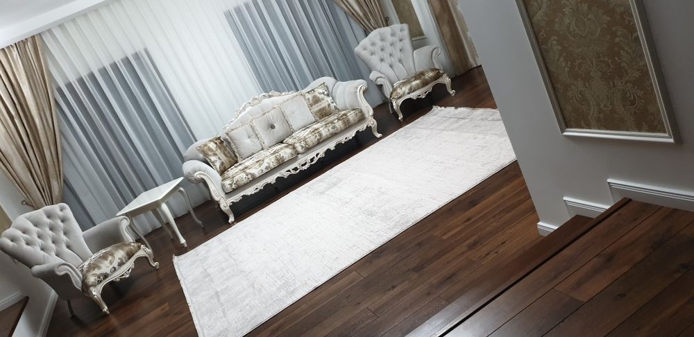 Set pentru living canapea și 2 fotolii lemn masiv, Turcia