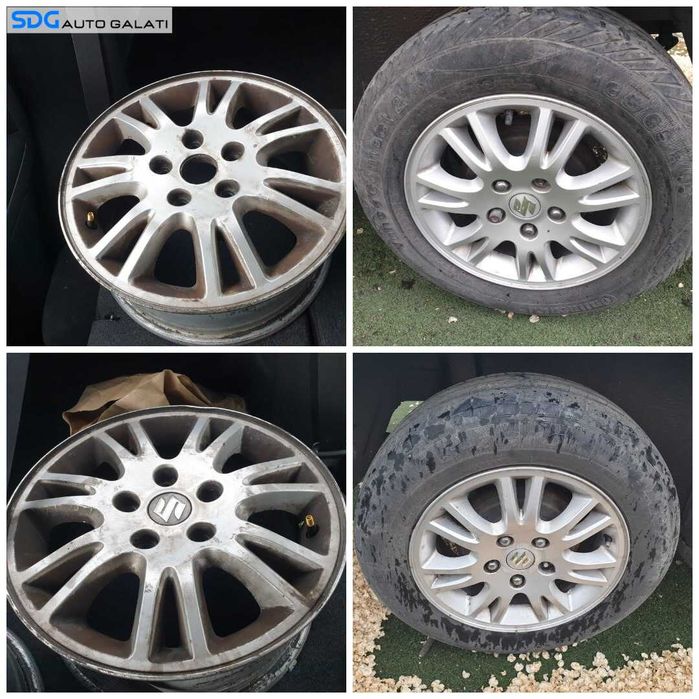 Set 4 Jante Janta Roata Roti Aliaj 195 65 15 R15 5x114.3 CB 60.1 Suzuki SX4 Berlina Sedan 2007 - 2014 [Q4482]