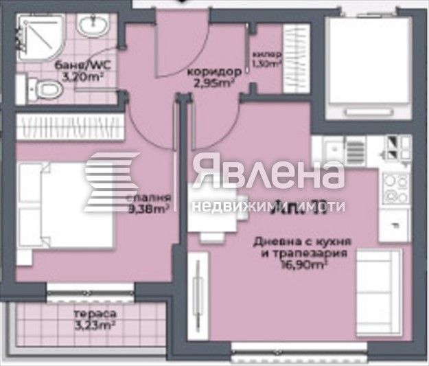 Продава се Двустаен апартамент в Варна, Аспарухово - 50 кв.м за 1380 €/кв.м - Снимка #1
