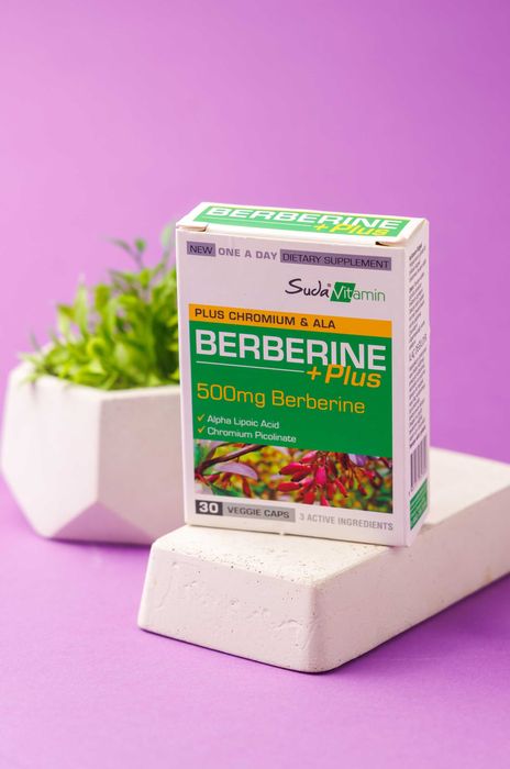 Suda Berberine Plus 500 mg + Chromium & Alpha Lipoic Acid, 30 dona