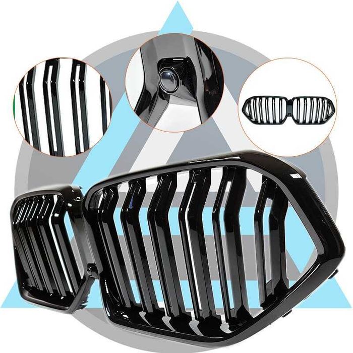 Бъбреци за BMW X6 G06 (2020+) черен гланц двойни