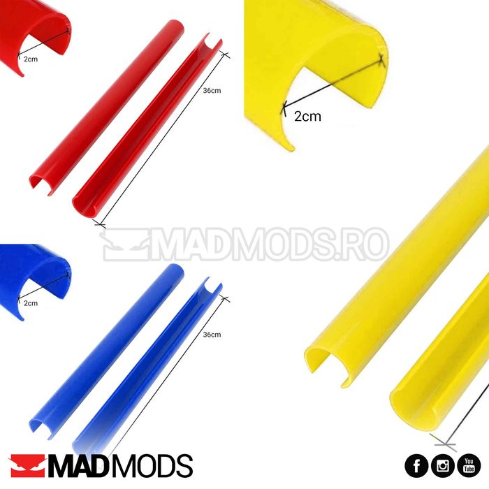 Ornamente V-BRACE Grile Bara BMW Seria 1 2 3 4 5 6 7 X1 X2 Rosu lucios