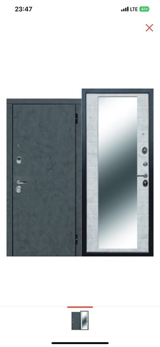 Двери входные с зеркалом