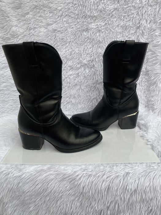 Cizme elegante scurte din piele ecologică 38