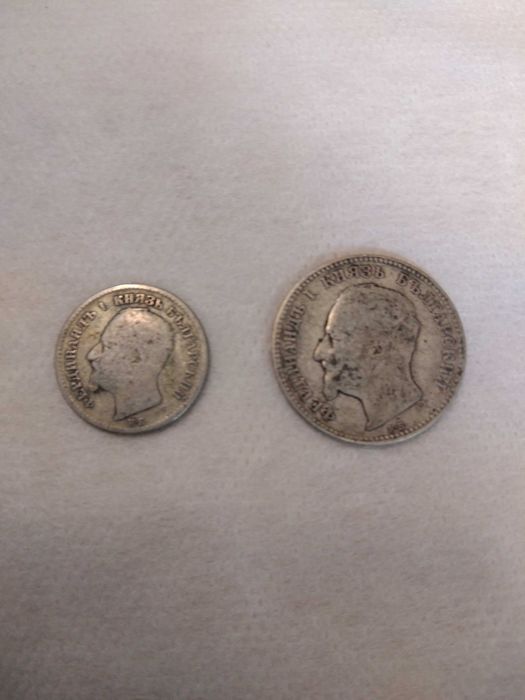 Американска колекционерска монета и стари сребърни български монети