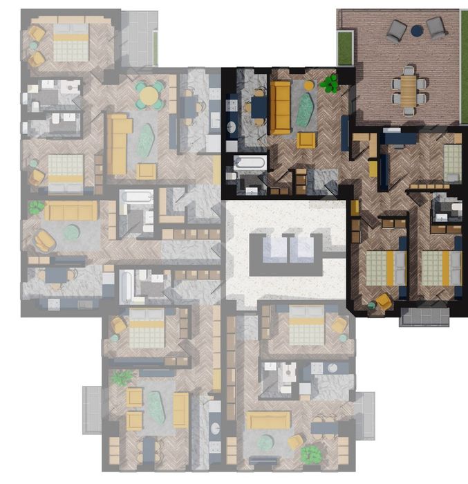 Ap 4 camere 115,50 mp+terasa individuala, Pacurari, CLADIRE INTABULATA