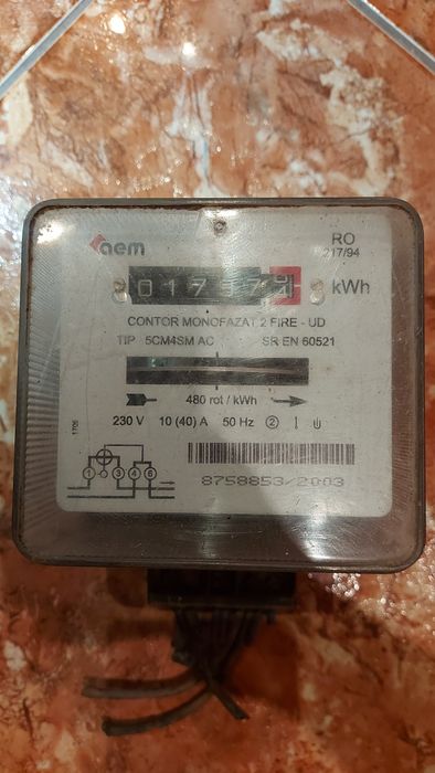 Contor electric vechi 1797kWh