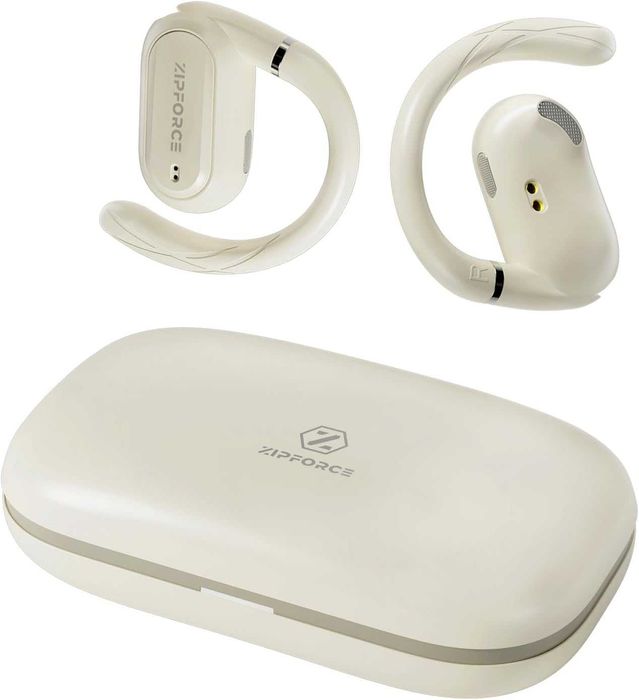 ZIPFORCE безжични слушалки с отворено ухо, Bluetooth 5.3, IPX6, жълти