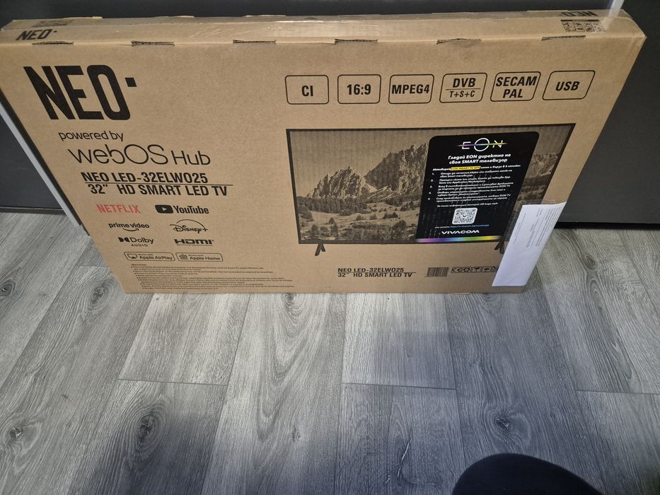 Супер Великденска промоция,чисто нов телевизор NEO SMART HD LED TV   32 инча за 90,00€