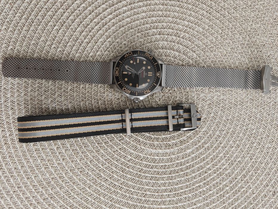 Omega Seamaster Diver 300M 007 Edition "No Time To Die" (NTTD) – Най-висок клас (Grade 2 Titanium)