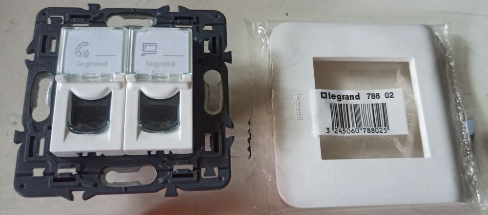 Розетка телефон +сеть rj11 + rj45