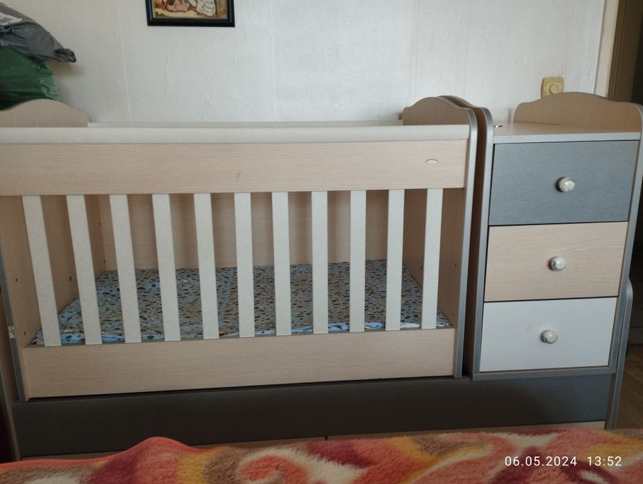комбинирана бебешка кошара,легло и матрак