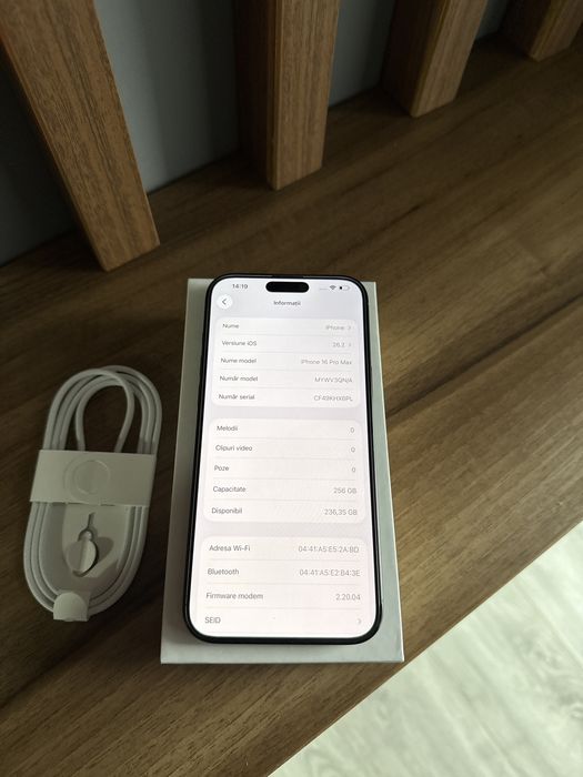 Iphone 16 Pro Max - 256GB - Baterie 100%