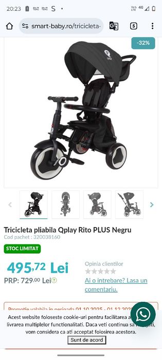 Vând tricicleta pliabila