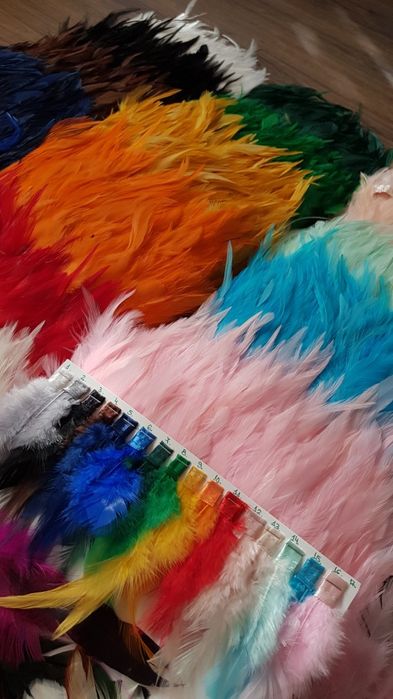 Кокоши пера на лента