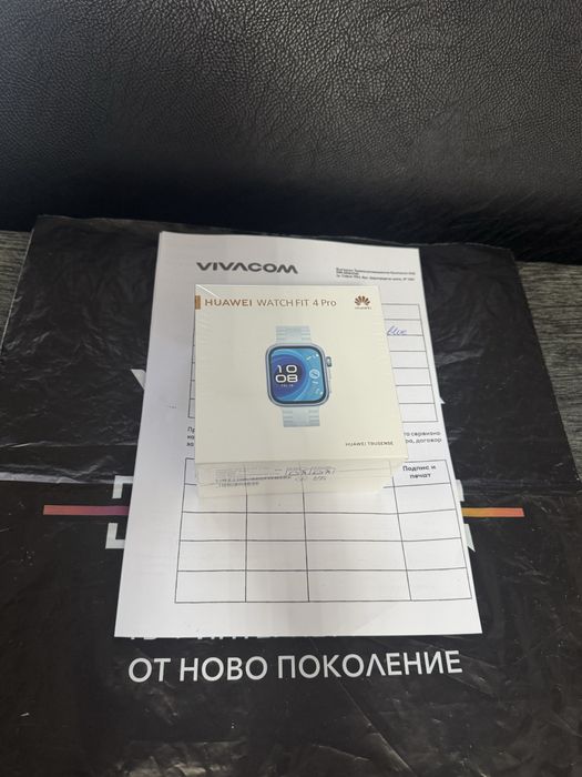 ЗАПЕЧАТАН Huawei Watch FIT 4 Pro BT Vivacom Гаранция 2028 г. Blue