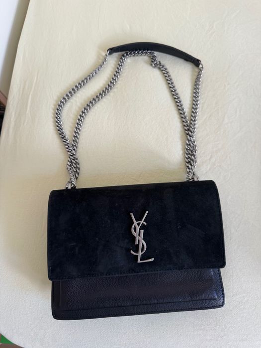 Черна чанта YSL кожена