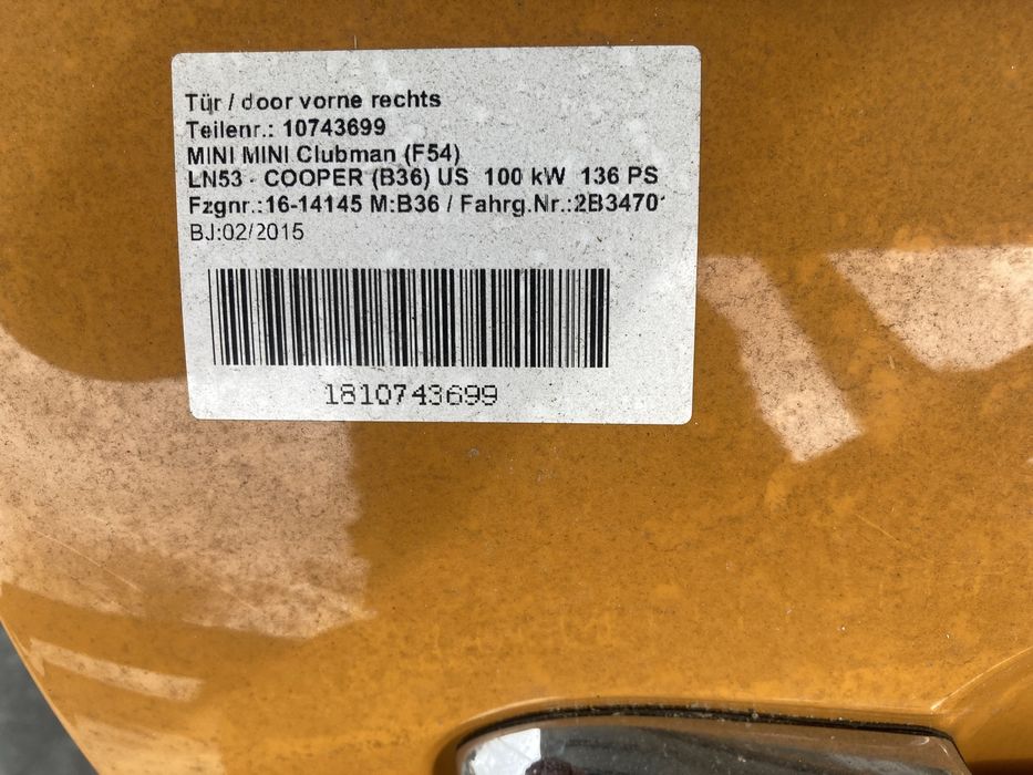 Usa Mini F54 Clubmann Stanga  dreapta Oglinda