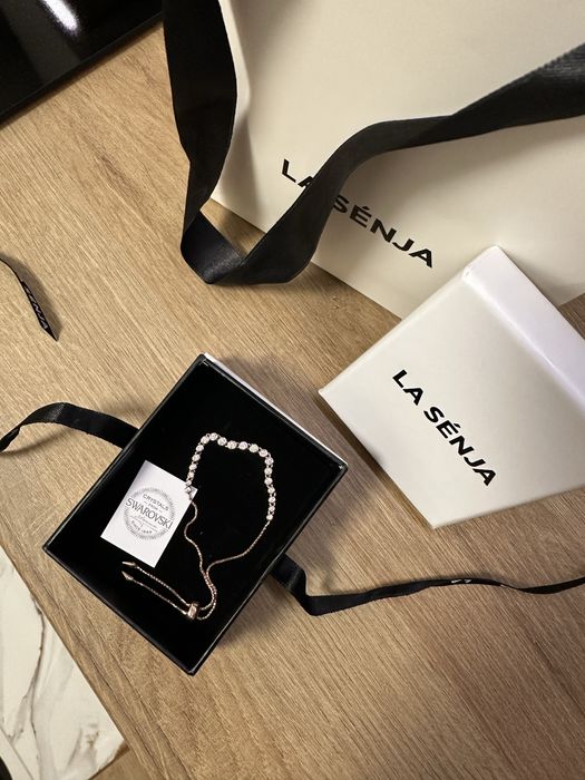 Гривна Swarovski -pink gold