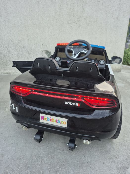Mașină electrică de poliție pentru copii – 12V, două motoare, telecoma