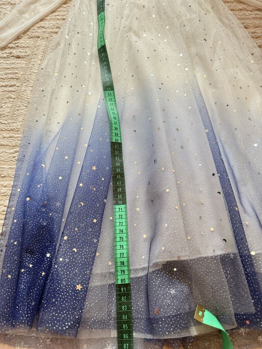 НОВА рокля Елза, с бижута, корона и вълшебна пръчка, за 120 см, 4-5 г