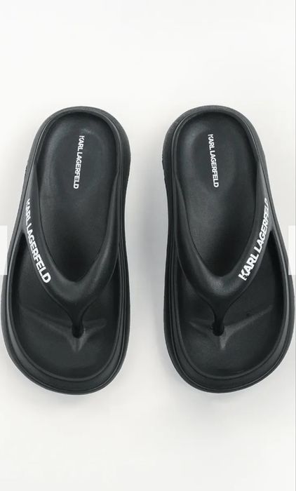 Джапанки Karl Lagerfeld SKOONA II в черно с платформа KL85025