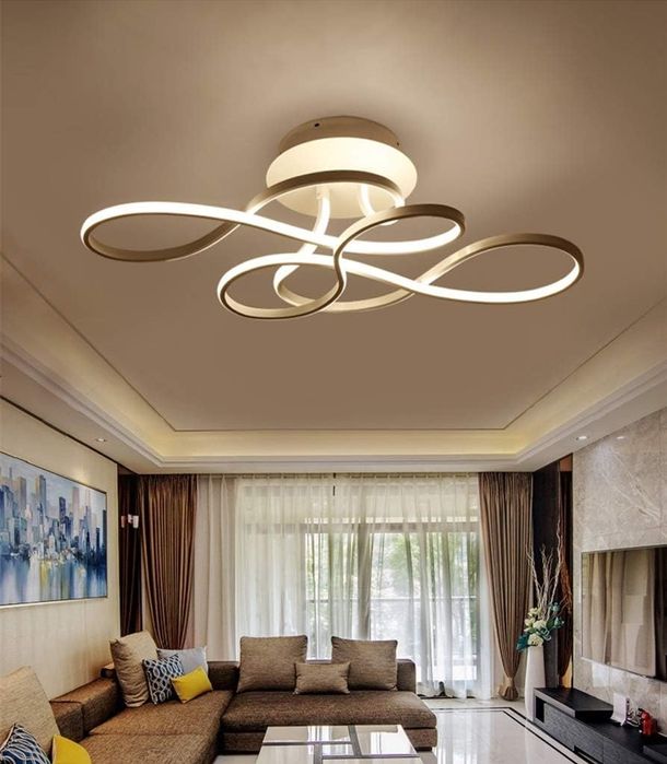 LED димируема таванна невисяща лампа 70 см черна/златна 70×40 см, 110W