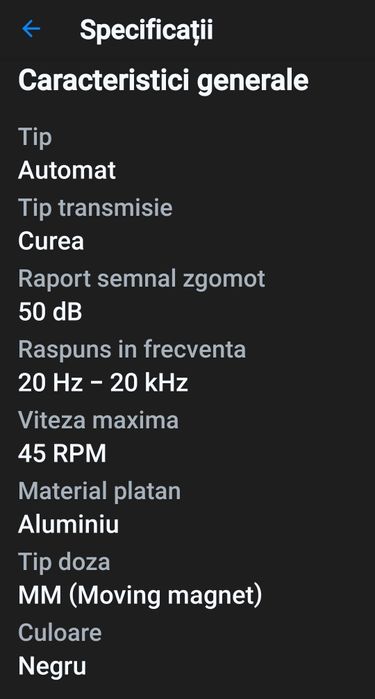 Pick-up automat Marantz TT5005 nou. 5 ore functionare