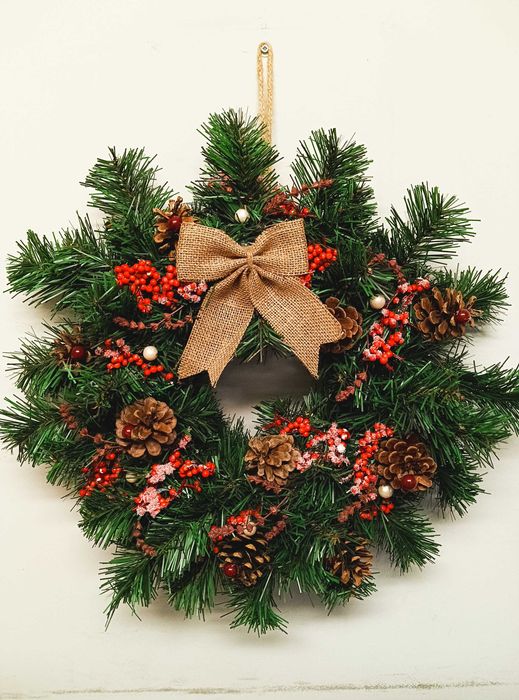 Коледна украса,ръчно изработени венци