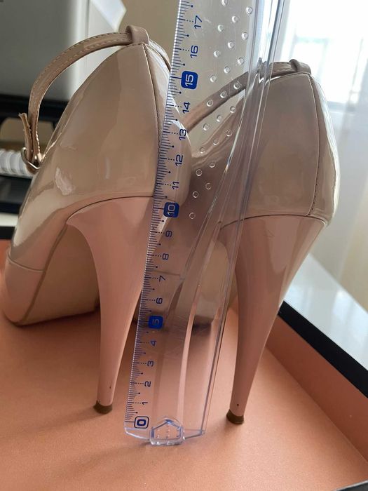 Pantofi piele 38 nude toc 10 cm Botta