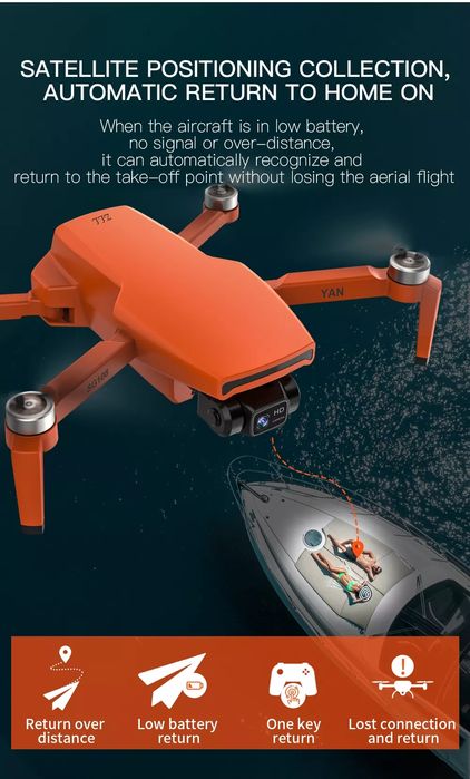 Drona PRO cu GPS,Camera 4K,5G,gimbal 2 axe,20 min, Distanta 1 km, Noua