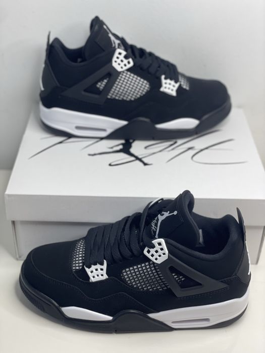 Air Jordan 4 White Thunder Retro Low Black Red/Blue/Yellow