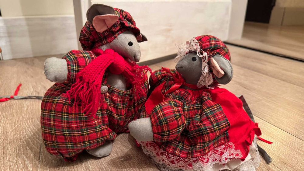 Двойка винтидж Коледни мишлета– Норвегия.