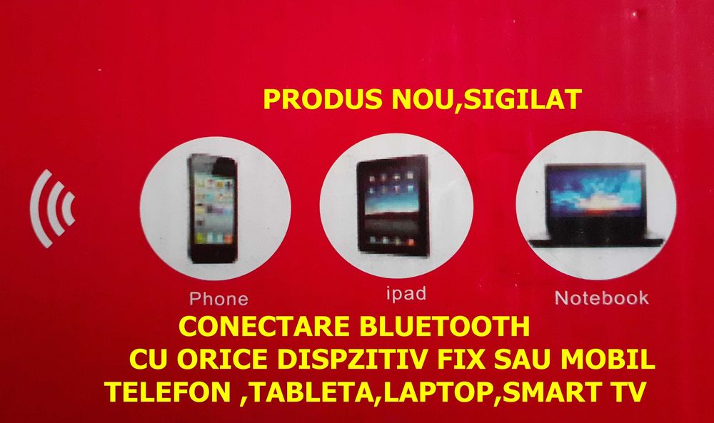 Boxa portabila Akai cu bluetooth,radio,usb si karaoke -noua,sigilata