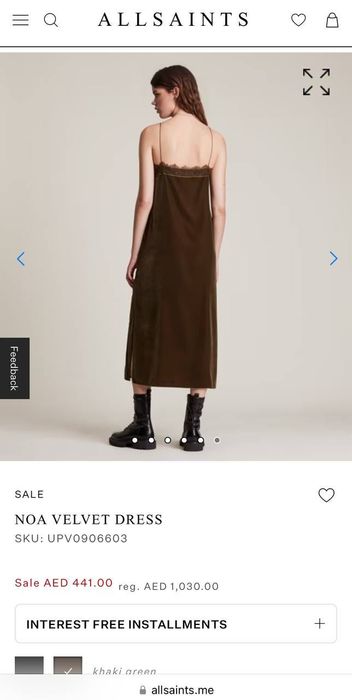 брендовый сарафан бархат и шелк ALLSANT скидка L платья