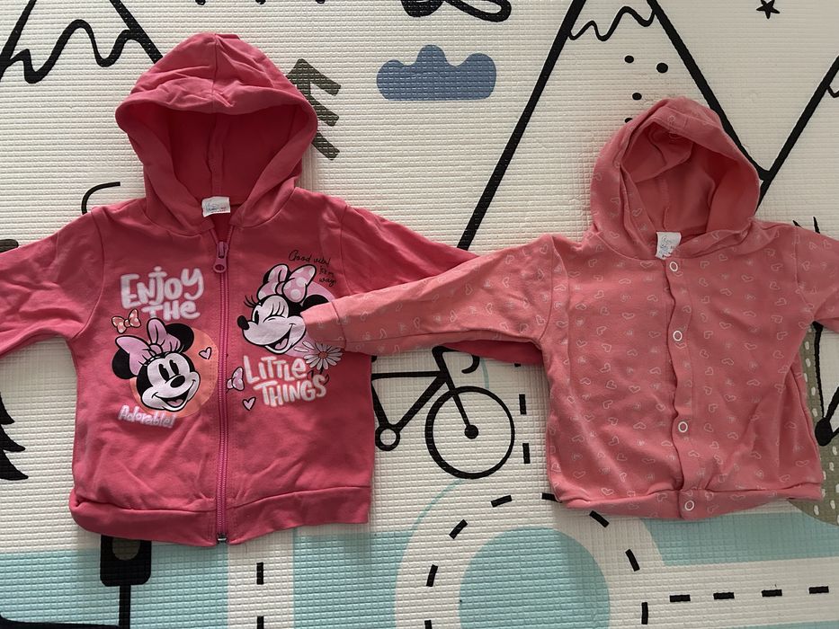 Бебешки суитшърти за момиче- 2бр. 80см