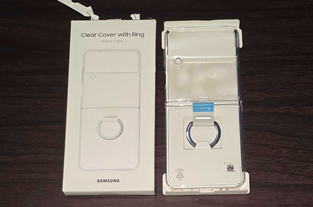 Husa originala Samsung Clear Cover with Ring Galaxy Z Flip 4 F721