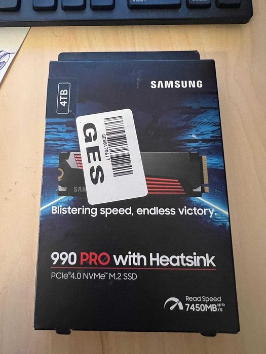SSD Samsung, 990 PRO 4TB M.2  PCIe 4.0 NVMe , Heatsink
